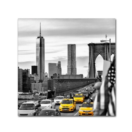 Philippe Hugonnard 'Taxis In New York' Canvas Art,18x18